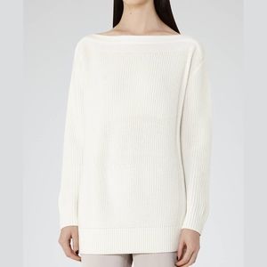 REISS Size S Ivory Amy Boatneck Sweater
